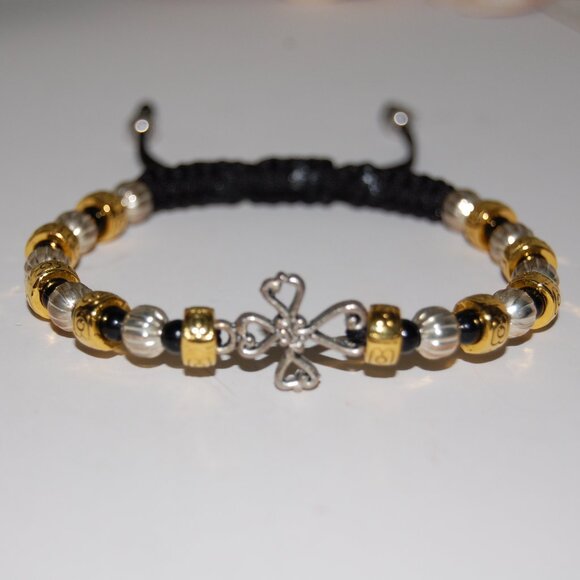 Cross Bracelet,Rosary Bracelet,Drawstring Cross Bracelet - Picture 2 of 2